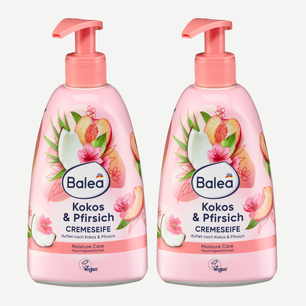 Balea Crèmezeep Perzik en Kokos 2x 500 ml