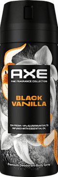 Axe Bodyspray Black Vanilla Orange en Sandalwood Scent
