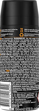 Axe Bodyspray Black Vanilla Orange en Sandalwood Scent – afbeelding 2