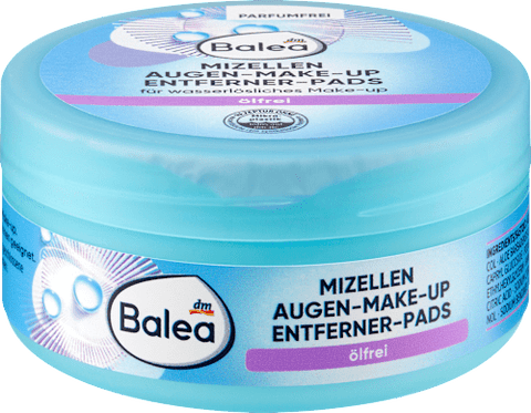 Balea Olievrije Oogmake-up Remover Pads, 50 stuks