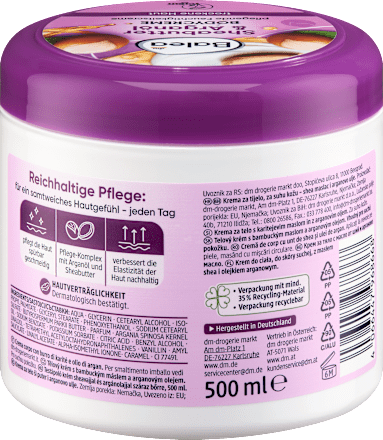 Balea bodycrème Sheabutter en Arganolie – afbeelding 2