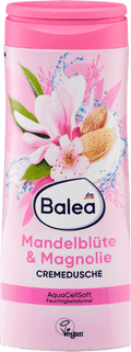 10× Balea Crèmedouche Amandelbloesem en Magnolia, 300 ml — gezinsbundel