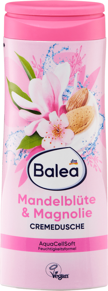 10× Balea Crèmedouche Amandelbloesem en Magnolia, 300 ml — gezinsbundel