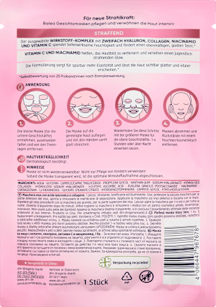 Balea Glass Skin Collagen masker – afbeelding 2