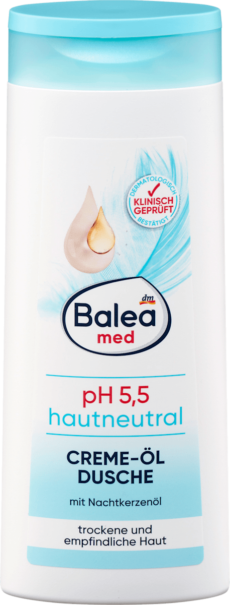 2× Balea med douchegel pH 5,5 huidneutraal crème-olie, 300 ml — duo-bundel