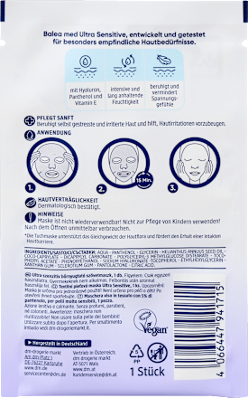 Balea Med sheetmasker Panthenol Ultra Gevoelige – afbeelding 2