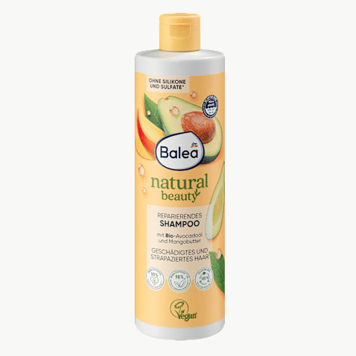 Balea Shampoo Natural Beauty Avocado-olie & Mangoboter, 400 ml
