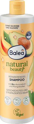 Balea Shampoo Natural Beauty Avocado-olie & Mangoboter, 400 ml