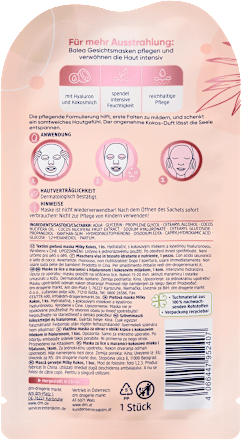 Balea sheetmasker Milky Kokos – afbeelding 2