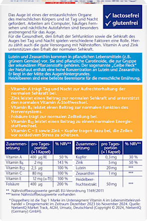 Doppelherz Ogen Extra Tag + Nacht Kapseln 30 St., 16,2 g Voedingssupplement – afbeelding 2