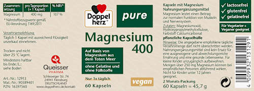 Doppelherz Magnesium 400 Kapseln 60 St, 45,7 g Voedingssupplement – afbeelding 2