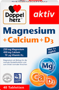 Doppelherz Magnesium + Calcium + Vitamin D3 Tabletten 40 St., 79,2 g Voedingssupplement