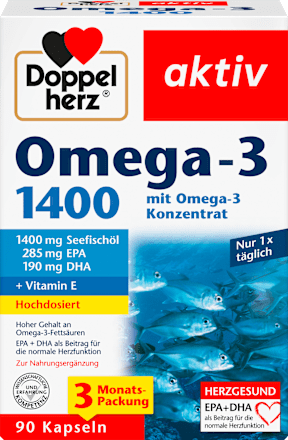 Doppelherz Omega-3 1400 Kapseln 90 St, 171,3 g Voedingssupplement