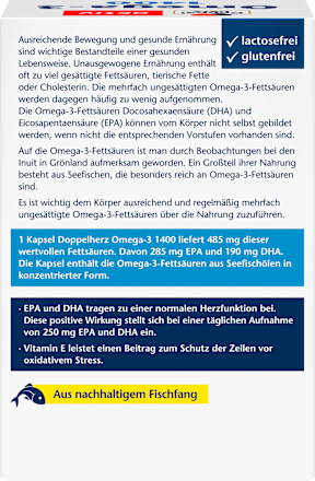 Doppelherz Omega-3 1400 Kapseln 90 St, 171,3 g Voedingssupplement – afbeelding 2