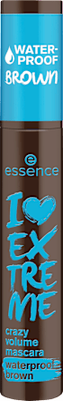 Essence Mascara I Love Extreme Crazy Volume Waterproof Brown 01 Cozy Brown, 12 ml