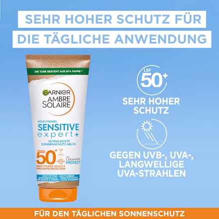 Garnier Ambre Solaire Zonnemelk Sensitive Expert SPF 50 – afbeelding 2