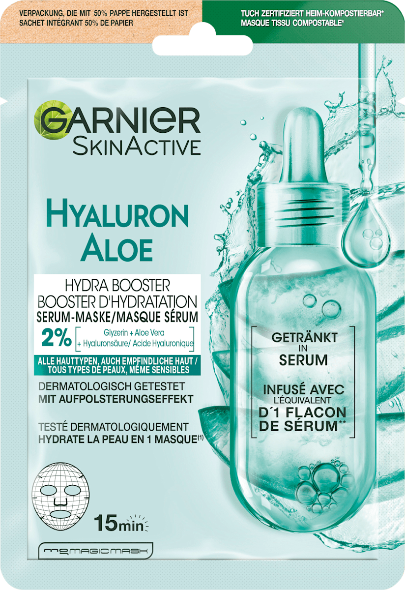 Garnier Skin Active Hydra Bomb Aloe Vera Sheetmasker, 28 g