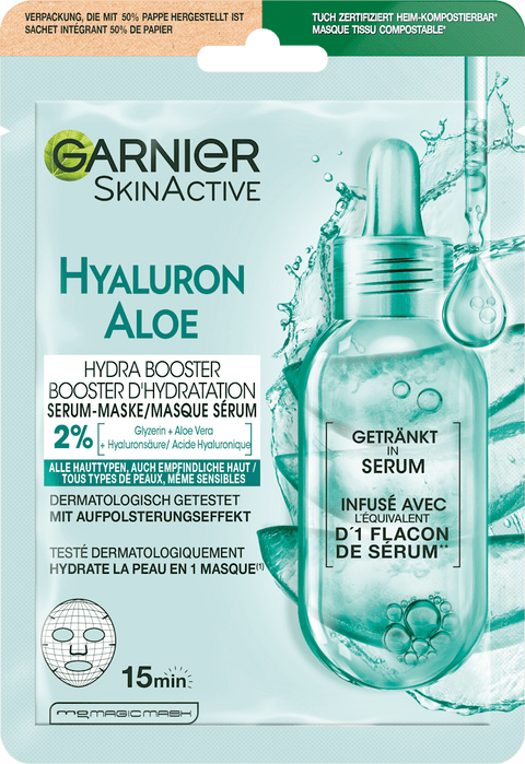 Garnier Skin Active Hydra Bomb Aloe Vera Sheetmasker, 28 g