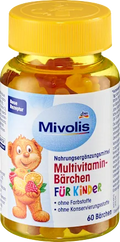 Mivolis Multivitamine Beertjes voor Kinderen, 60 stuks, 120 g