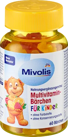 Mivolis Multivitamine Beertjes voor Kinderen, 60 stuks, 120 g