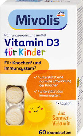 Mivolis Vitamine D3 voor Kinderen Kauwtabletten 60 st