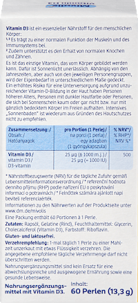 Mivolis Vitamin D3 Parels 1000 I E 60 st – afbeelding 2