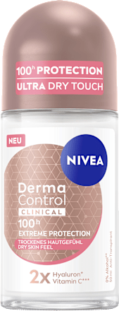 Nivea Antitranspirant Deo Roll On Derma Control Clinical Trockenes Hautgefuehl