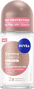 Nivea Antitranspirant Deo Roll On Derma Control Clinical Trockenes Hautgefuehl