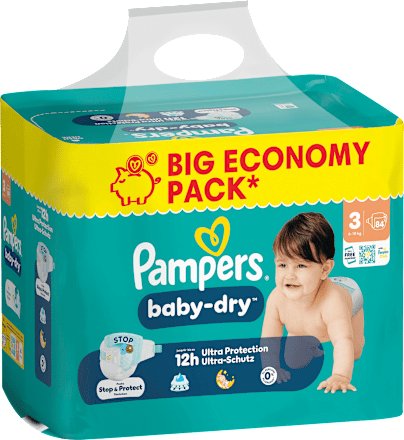 Pampers Baby Dry Windeln Gr 3 6 10 Kg Big Pack – afbeelding 2