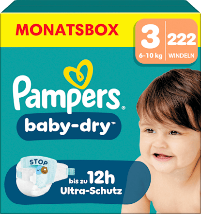 Pampers Baby Dry Windeln Gr 3 Midi 6 10 Kg Monatsbox