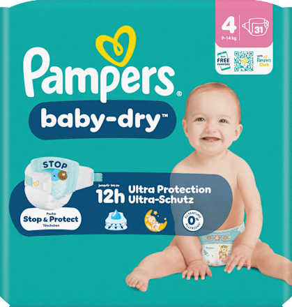 Pampers Baby Dry Windeln Gr 4 9 14 Kg