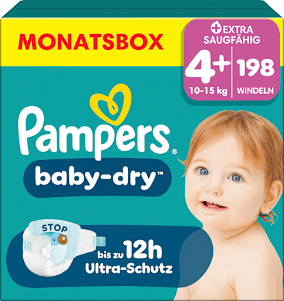 Pampers Baby Dry Windeln Gr 4 Maxi Plus 10 15 Kg Monatsbox