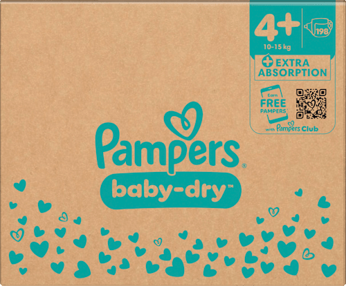 Pampers Baby Dry Windeln Gr 4 Maxi Plus 10 15 Kg Monatsbox – afbeelding 2