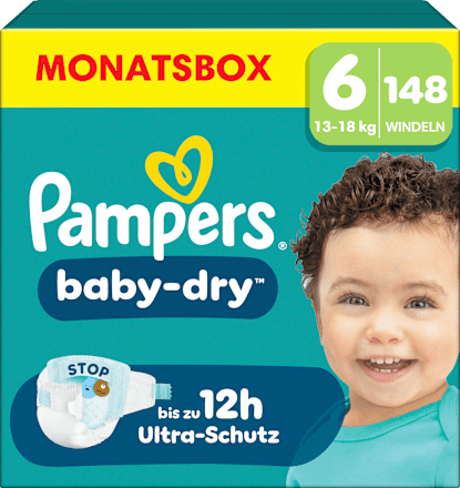Pampers Baby Dry Windeln Gr 6 Extra Large 13 18 Kg Monatsbox