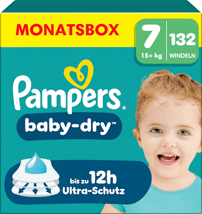 Pampers Baby Dry Windeln Gr 7 Extra Large 15 Kg Monatsbox