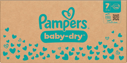 Pampers Baby Dry Windeln Gr 7 Extra Large 15 Kg Monatsbox – afbeelding 2