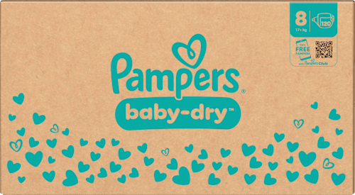 Pampers Baby Dry Windeln Gr 8 Extra Large 17 Kg Monatsbox – afbeelding 2