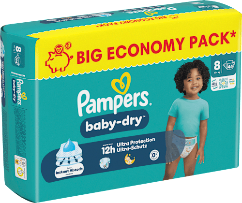 Pampers Baby Dry Windeln Gr 8 Xl 17 Kg Big Pack – afbeelding 2